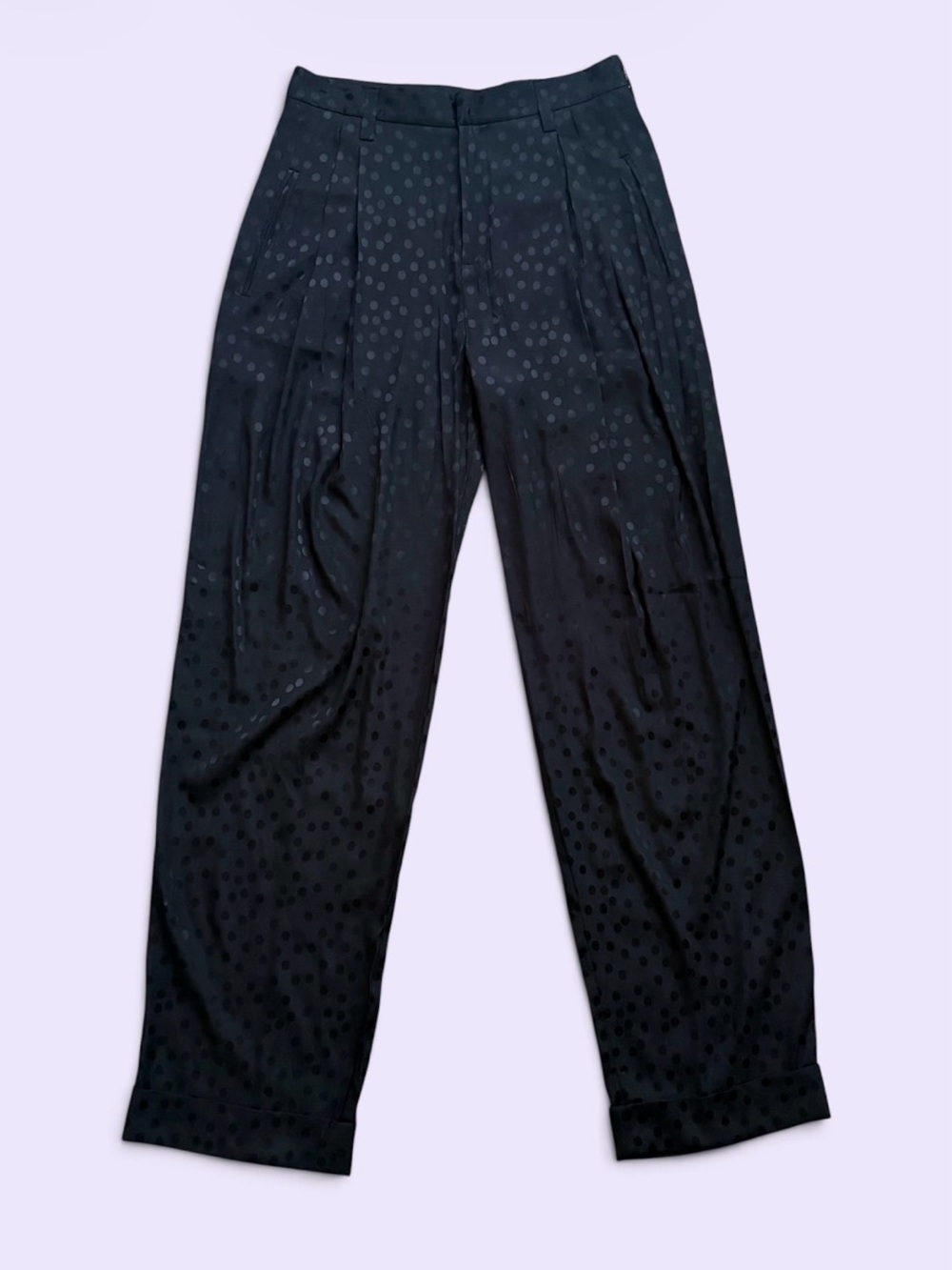 Betsey Johnson Black Polka-Dot Dress Pants